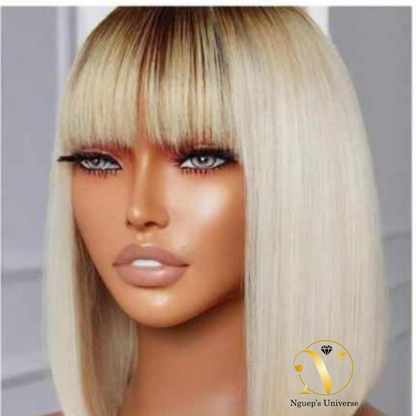 U-shaped straight wig