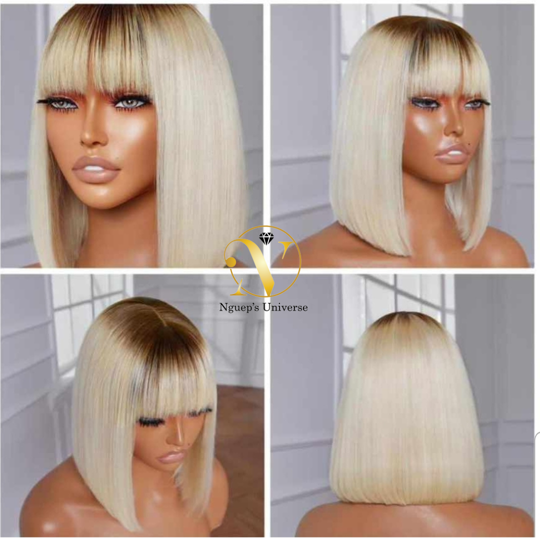 U-shaped straight wig