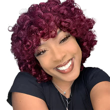 Brazilian Curly Wig with Bangs